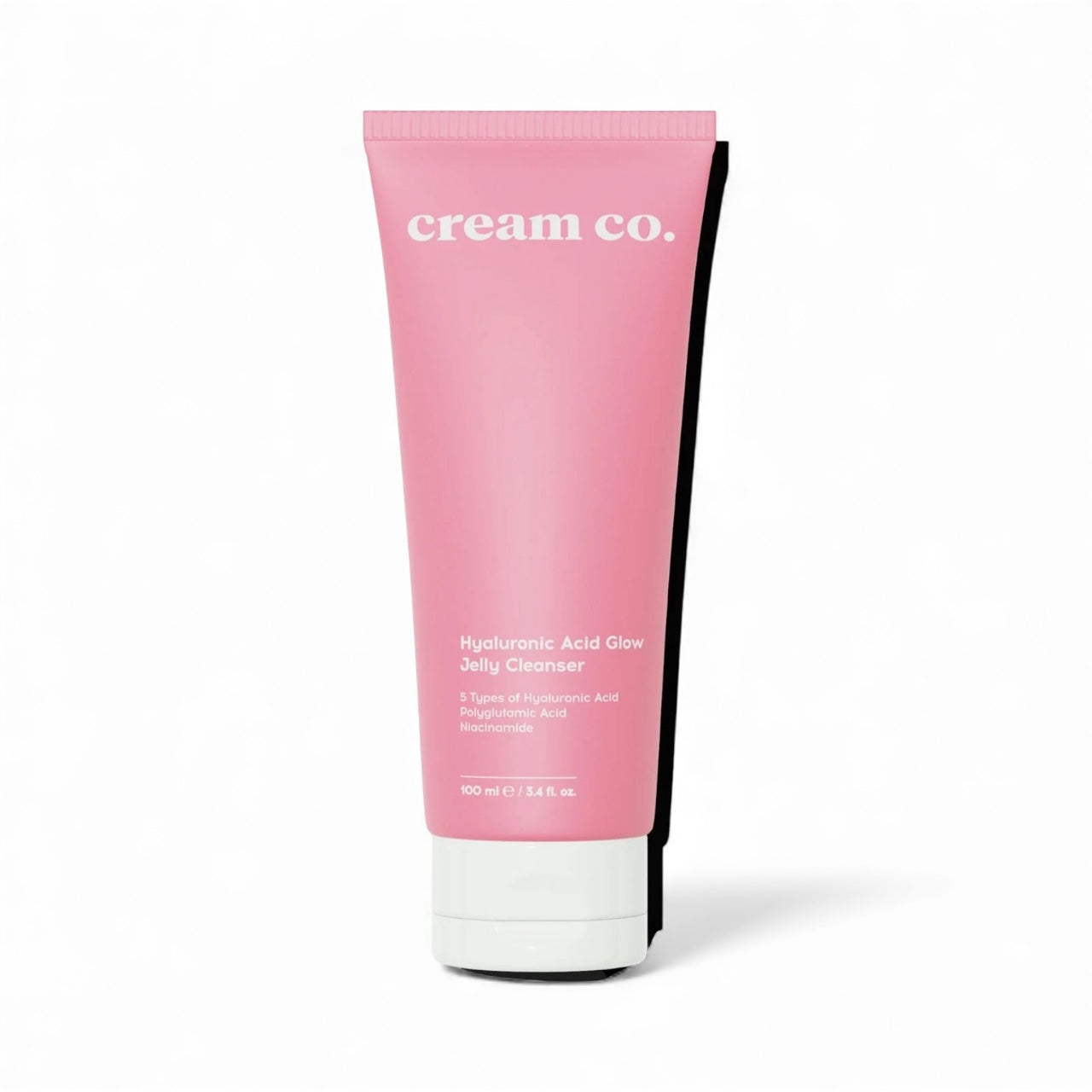 Cream Co. Hyaluronic Acid Glow Jelly Cleanser - Hydraterende Gezichtsreinigingsgel - 5 Soorten Hyaluronzuur - Niacinamide - PGA & Pentavitin - Alle huidtypen - 100 ml