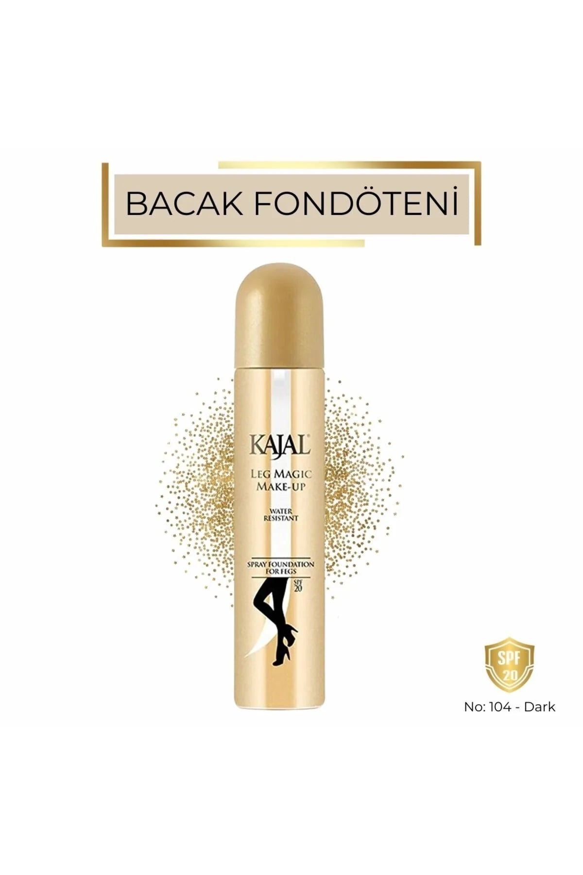 Kajal Spray Leg Foundation nr. 101 Magic Make-Up - Waterbestendige Spray Foundation voor Benen - SPF 20 - Kleur 101 - Very Light - Sneldrogend - Hydraterende en voedende inhoud - Camoufleert huidoneffenheden - 75 ml