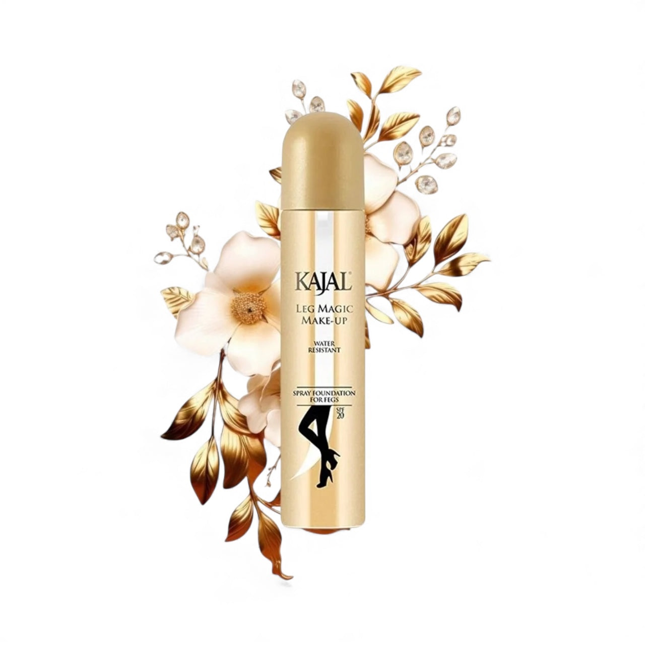 Kajal Spray Leg Foundation nr. 101 Magic Make-Up - Waterbestendige Spray Foundation voor Benen - SPF 20 - Kleur 101 - Very Light - Sneldrogend - Hydraterende en voedende inhoud - Camoufleert huidoneffenheden - 75 ml