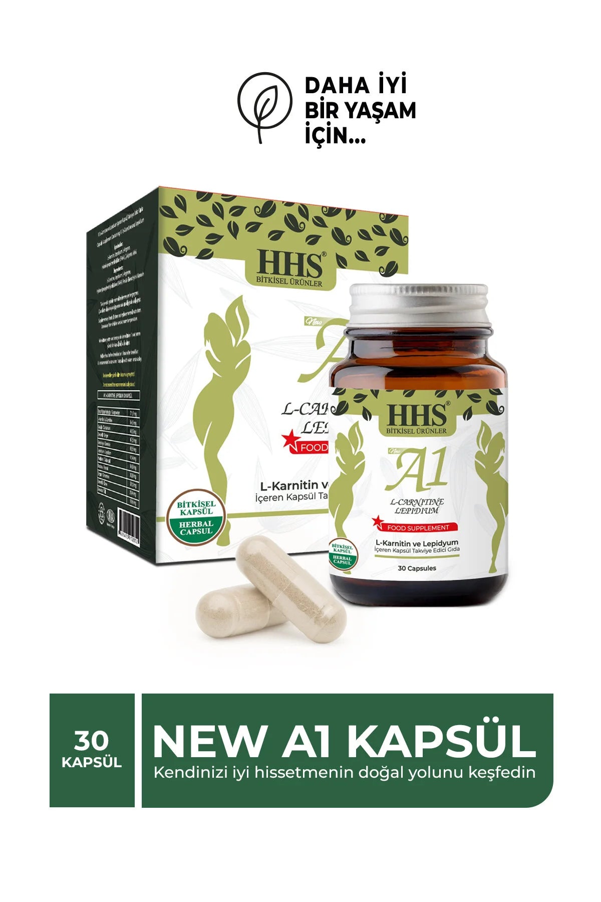 HHS A1 Herbal Capsules – Daily Use 30 Capsules