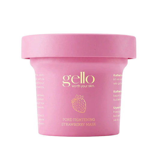Gello Pore-Tightening Strawberry Mask 100 ml – Kleimasker met Niacinamide, Hyaluronzuur & AHA