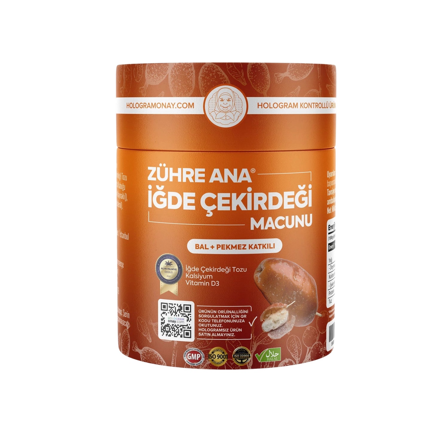 Zühre Ana İğde Çekirdeği Macunu – Met Honing, Johannesbroodmelasse, Calcium & Vitamine D3 – 240 g