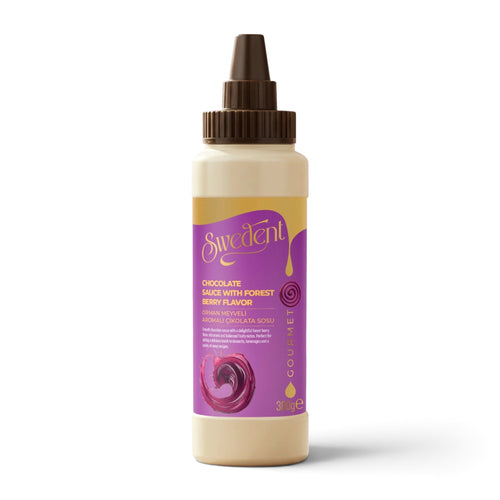 Swedent Chocoladesaus Bosvruchten – Witte Chocoladesaus met Bosvruchtensmaak – Dessert Topping – 300gr