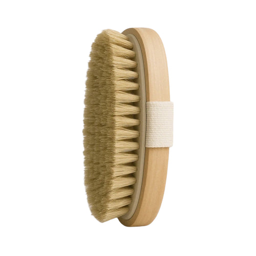 Ravenza Droogborstel – Houten Lichaamsborstel met Natuurlijke Borstelharen – Dry Brushing Body Brush met Handband – Voor Lichaamsverzorging & Massage
