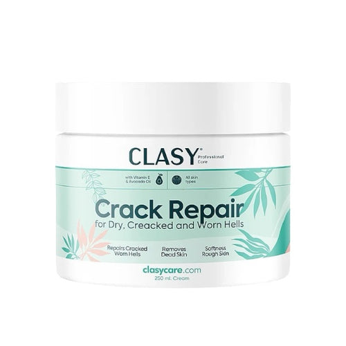 CLASY CARE Professionele Voetverzorgings- en reparatie Crème voor het Herstellen van Barsten voor droge Gebarsten en versleten hakken Vitamine E + Avocado-Olie Voor alle huidtypes 100 ml