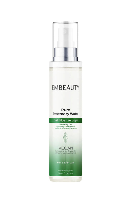 Embeauty Rozemarijnwater Anti-verlies en Snelle Haargroei - Effectieve haartonic 100% natuurlijk en puur - Verfrissend / Poriënvernauwend & Hydraterend met pure Rozemarijnhydrosol - Vegaans / Haar- en huidverzorging 100 ml
