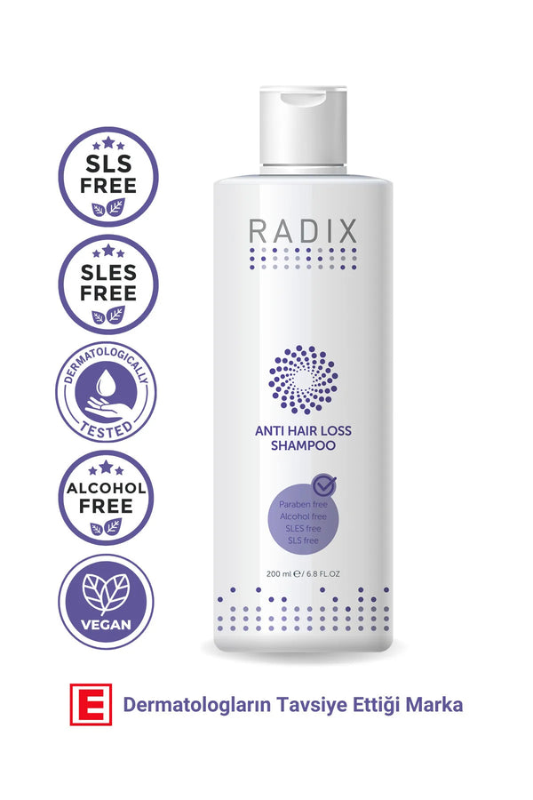 Radix & Juvera - Anti Haaruitval / Anti-Roos Shampoo 3 Krachtige Formule - Biotine - Gotu Kola Extract - Gingko Biloba - 200 ml