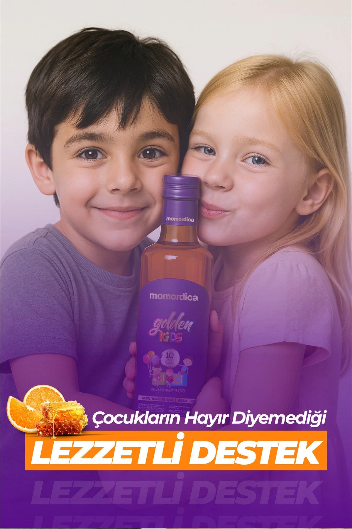 Momordica Golden Kids - Vloeibare Voedingssupplement voor Kinderen met Bijenproducten en Plantenextracten - 250 ml