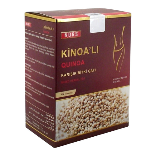 Nurs Kinoa’lı Karışık Bitki Çayı – Quinoa, Kiraz Sapı, Goji Berry, Mate & Kuşburnu – 42 Çay Poşeti x 2 g – 84 g