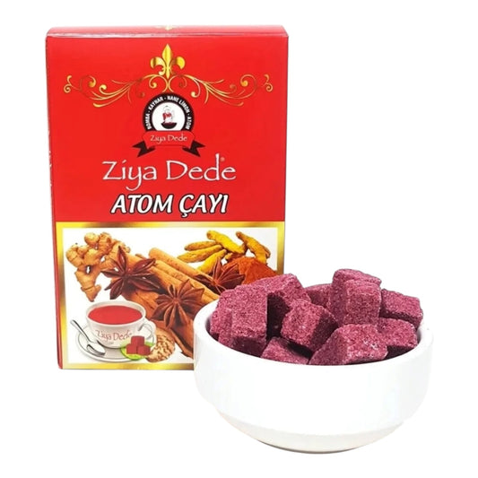 Ziya Dede Atom Çayı – Kruiden Theeblokjes met Gember, Kurkuma, Kaneel & Hibiscus – 150 g