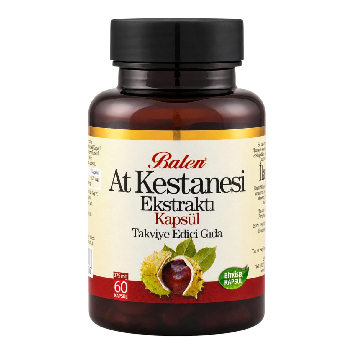 Balen Paardenkastanje Extract – Horse Chestnut – 300 mg met 20% Aescine – 60 Plantaardige Capsules