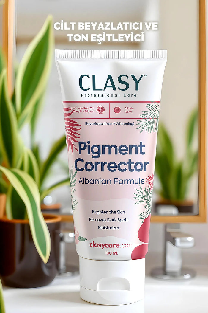 Clasy Care Professionele Huidblekende en Huidtint Egaliserende Pigment Corrector - Vochtinbrengende Crème (BLEKENDE) - Verhelder de huid - Verwijdert donkere vlekken - 100 ml