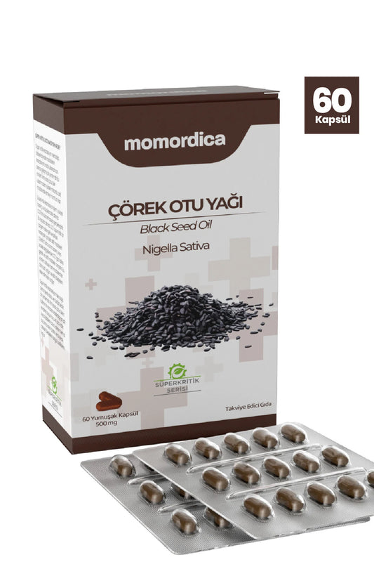 Momordica Zwarte Komijnolie Capsules – Nigella Sativa – 1000 mg Dagdosering – 60 Softgels