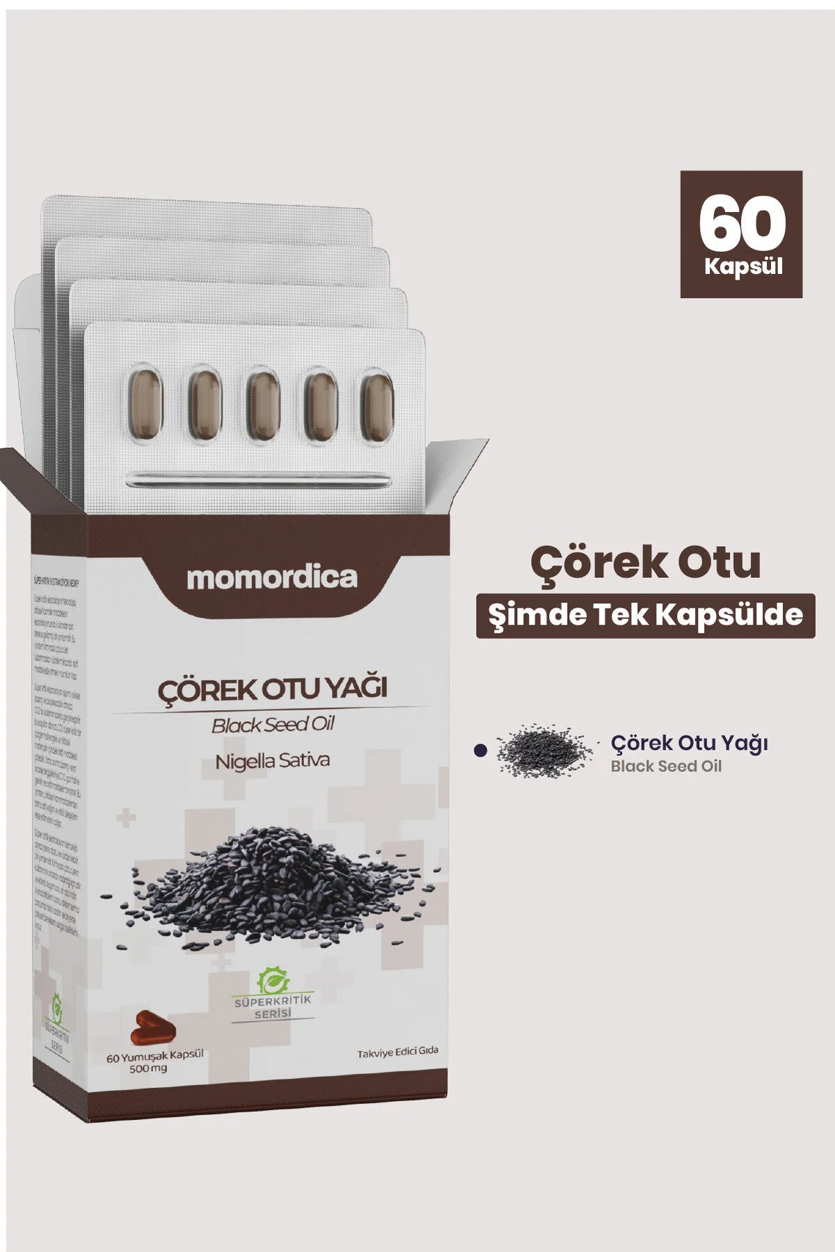 Momordica Zwarte Komijnolie Capsules – Nigella Sativa – 1000 mg Dagdosering – 60 Softgels