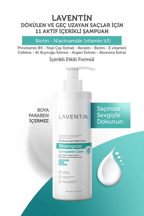 LAVENTIN Professional Hair Shampoo – Daily Hair Cleansing & Care Formula for Routine Use 400 ml