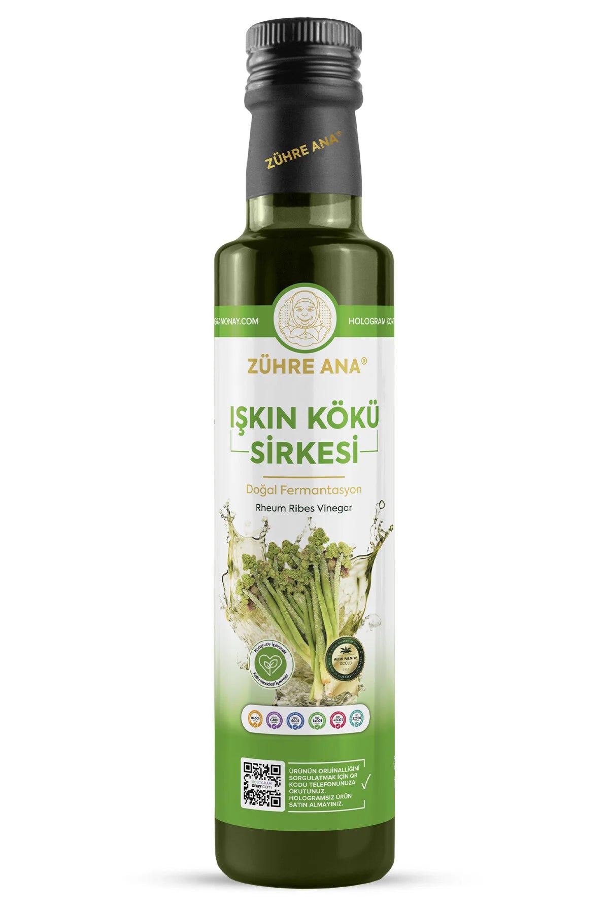 Zühre Ana Rabarberwortel Azijn (Rheum Ribes Azijn) – 500 ml(Işkın kökü sirkesi)