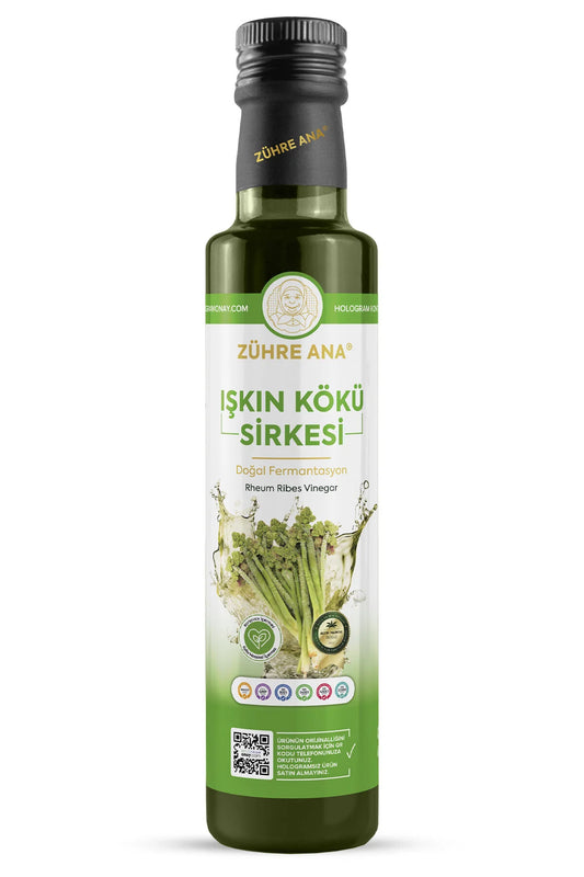 Zühre Ana Rabarberwortel Azijn (Rheum Ribes Azijn) – 500 ml(Işkın kökü sirkesi)