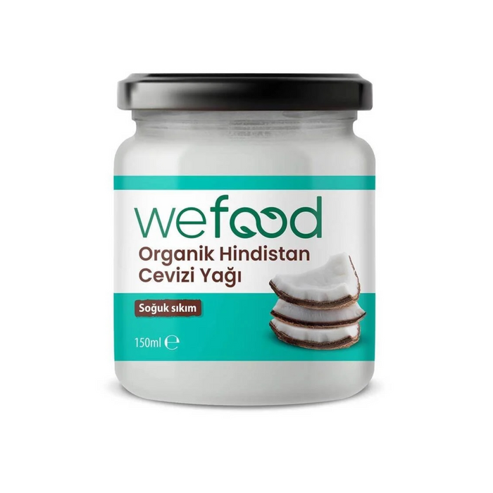 Wefood Biologische Kokosolie 150 ml – Koudgeperst – Ongeraffineerd – 100% Pure Kokosolie – Biologisch