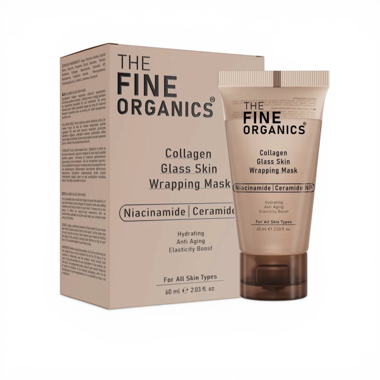 The Fine Organics Collagen Glass Skin Wrapping Mask 60 ml – Hydraterend & Anti-Aging