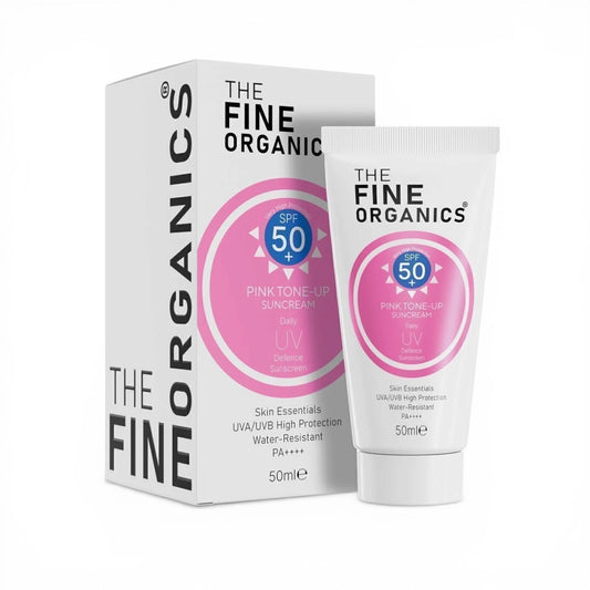 The Fine Organics Pink Tone-Up Suncream SPF 50+ 50 ml – Egaliserende Zonnebrandcrème