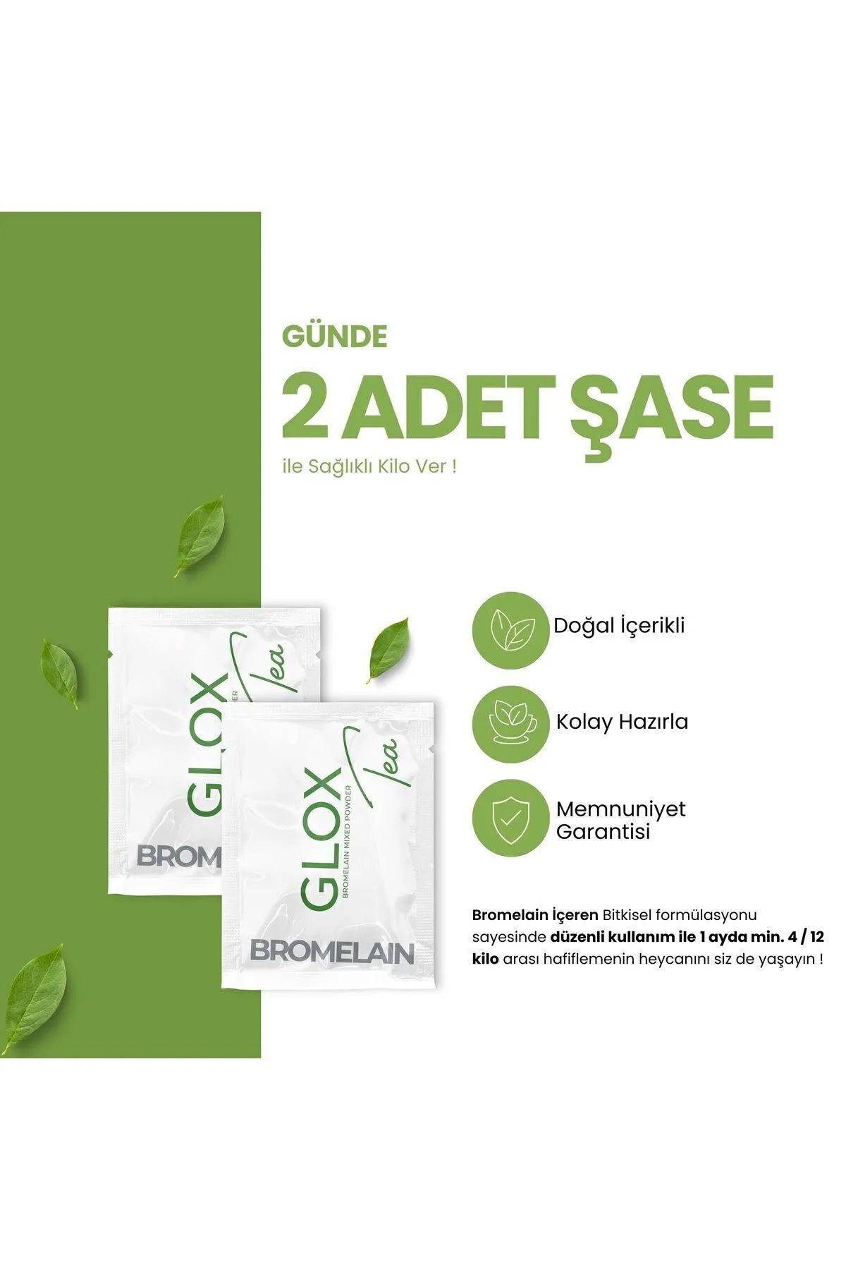 Glox Tea Detox Bromelaïne kruidenthee die helpt bij het reguleren van het metabolisme 60 stuks