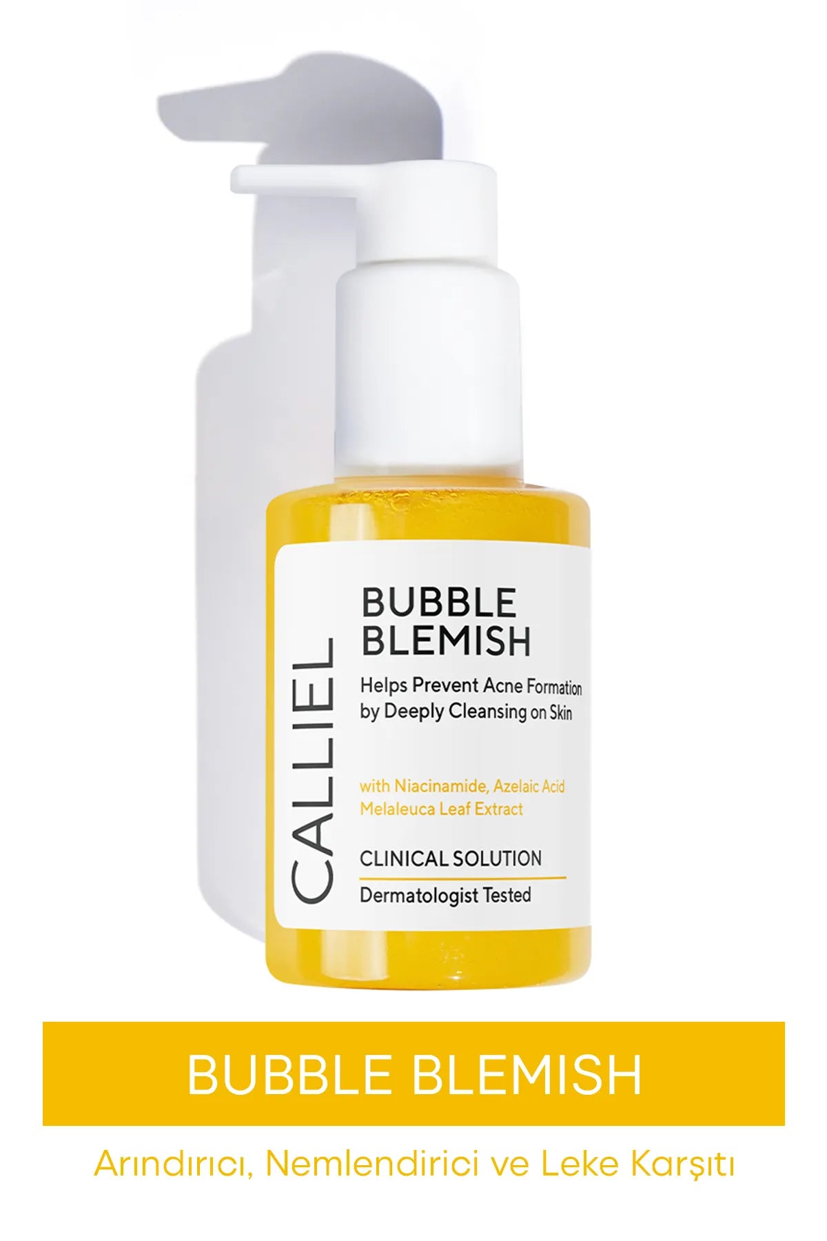 CALLIEL Bubbel Blemish - Verhelderende Anti-vlekjes & Anti-mee-eters - Effectieve & Huidteint Egalisator met Salicylzuur - Niacinamide - Azelaïnezuur & Melaleuca-bladextract - Dermatologisch getest - Voor Alle Huidtypes - 120 ml
