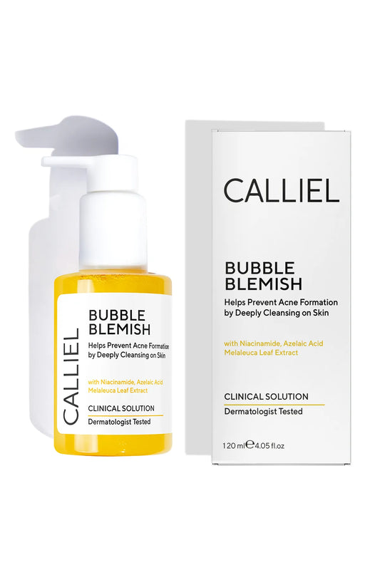 CALLIEL Bubbel Blemish - Verhelderende Anti-vlekjes & Anti-mee-eters - Effectieve & Huidteint Egalisator met Salicylzuur - Niacinamide - Azelaïnezuur & Melaleuca-bladextract - Dermatologisch getest - Voor Alle Huidtypes - 120 ml