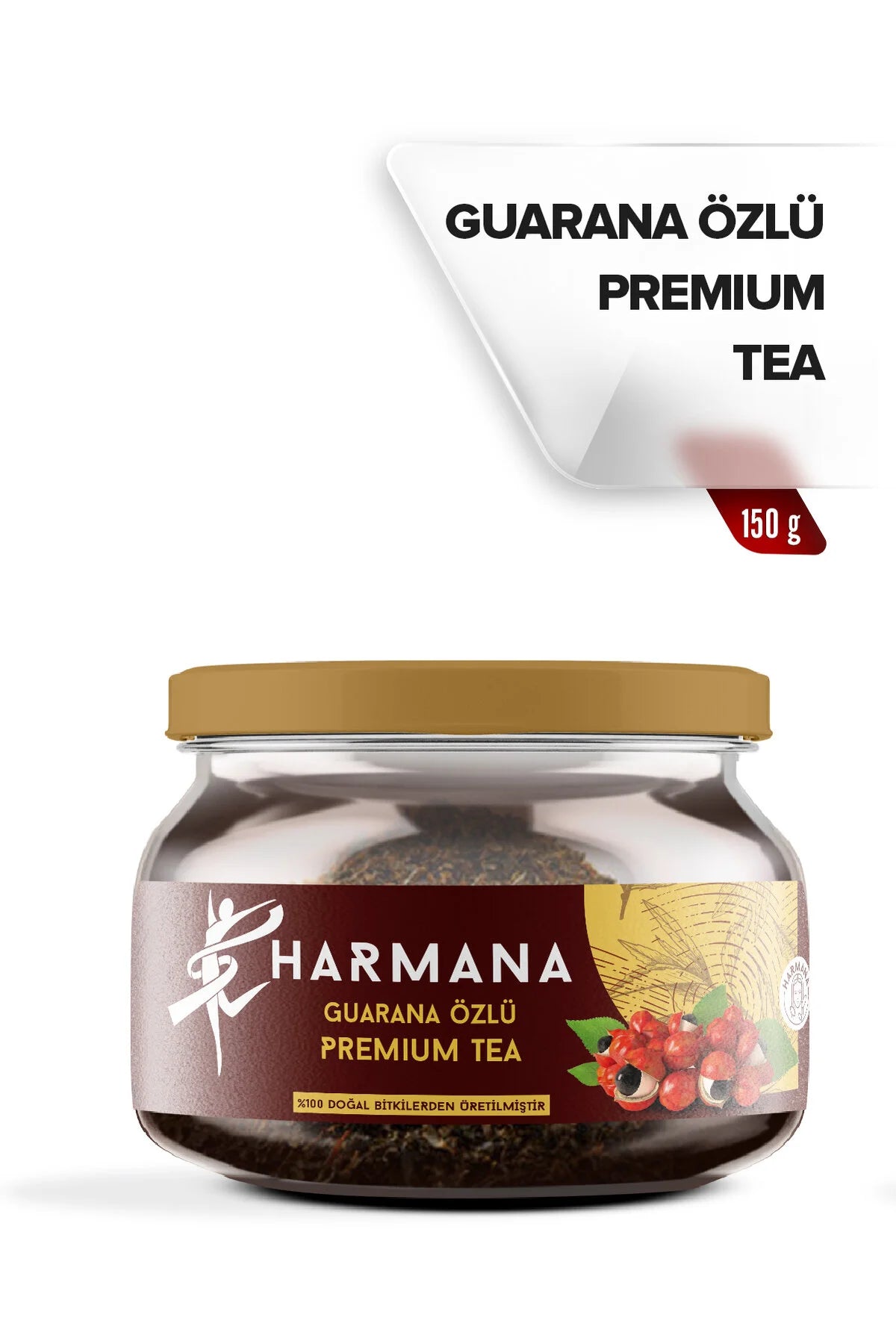 Harmana Guarana Thee – Kruidenthee met Groene Thee & Guarana – Abrikozensmaak – 150 g