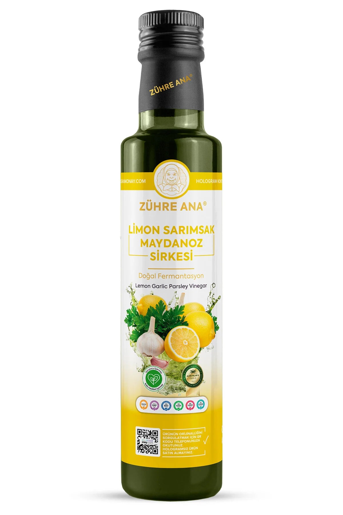 Zühre Ana Limon Knoflook Peterselie Azijn – Natuurlijke Gefermenteerde Azijn 500ml