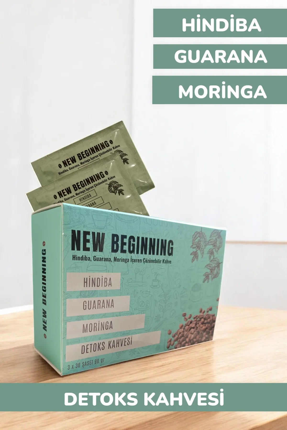 New Beginning - Hindiba (Cichorei) - Guarana - Moringa - Detox Koffie 30 Zakjes