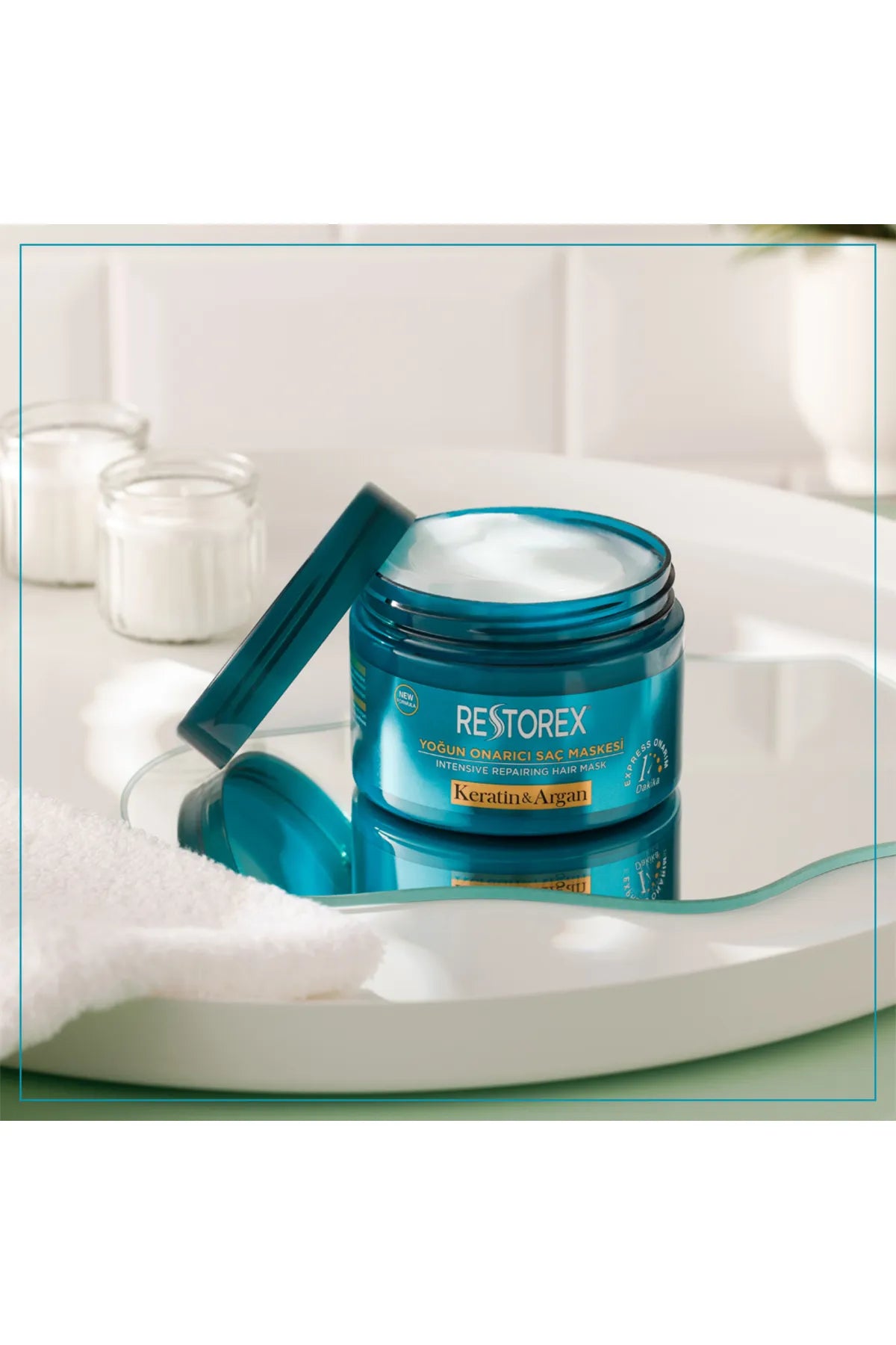 Restorex Haarverzorgingsmasker - Intensief Herstellend Haarmasker - Keratine & Argan - Versleten en beschadigd Haar Botox-Effect - 300 ml