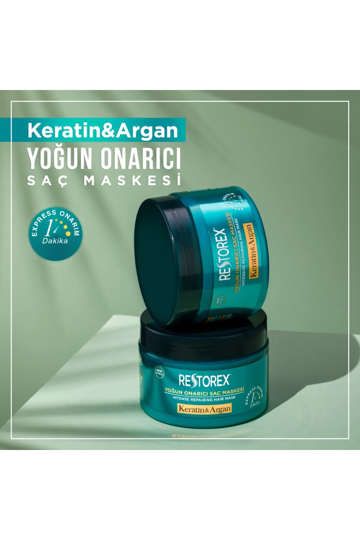 Restorex Haarverzorgingsmasker - Intensief Herstellend Haarmasker - Keratine & Argan - Versleten en beschadigd Haar Botox-Effect - 300 ml