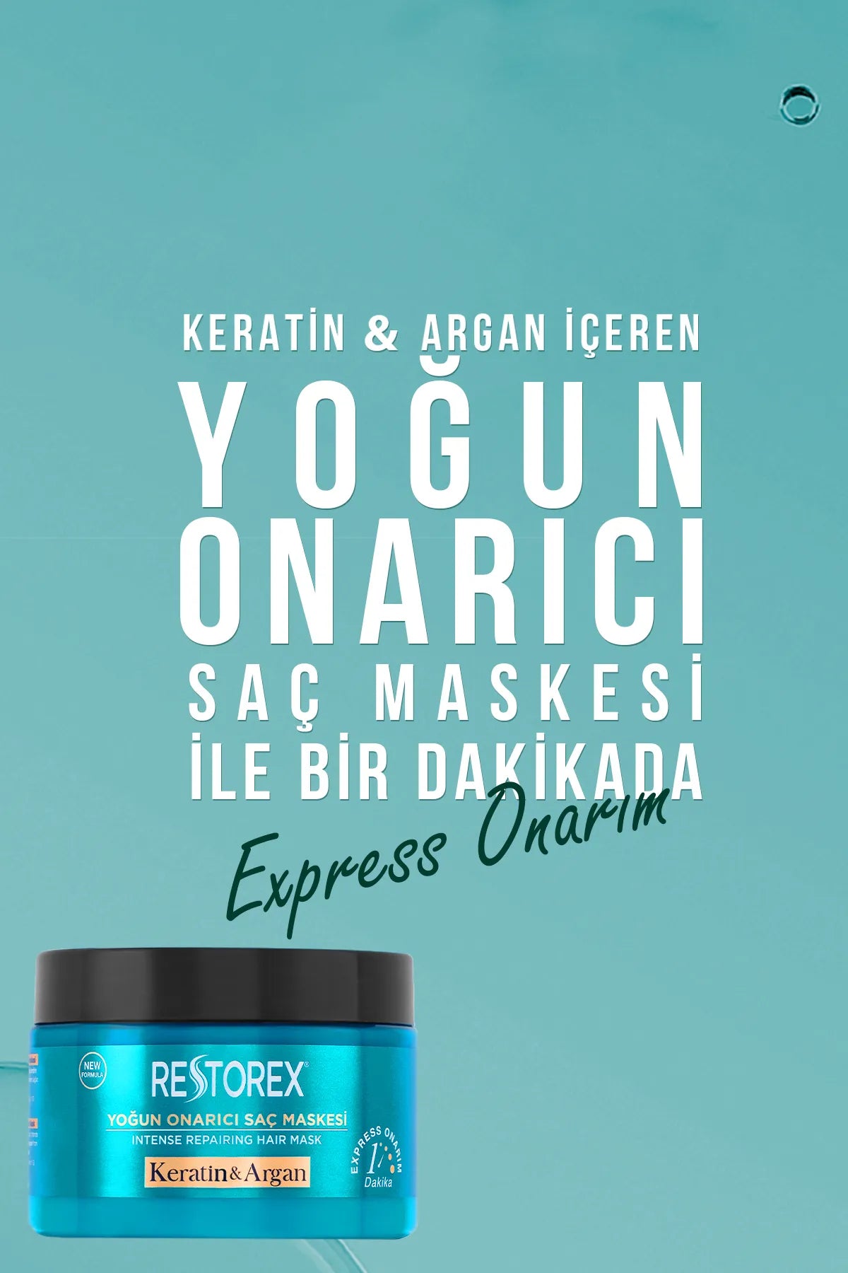 Restorex Haarverzorgingsmasker - Intensief Herstellend Haarmasker - Keratine & Argan - Versleten en beschadigd Haar Botox-Effect - 300 ml