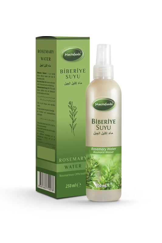 Mecitefendi Rozemarijnwater - 2 in 1 Natuurlijk aromatisch Kruidenwater voor Lichaam & Haar - Versterkt immuunsysteem - Bevordert spijsvertering - Verlichting van maagklachten - Versterkt haarwortels - Vertraagt vergrijzing van haar - 250 ml