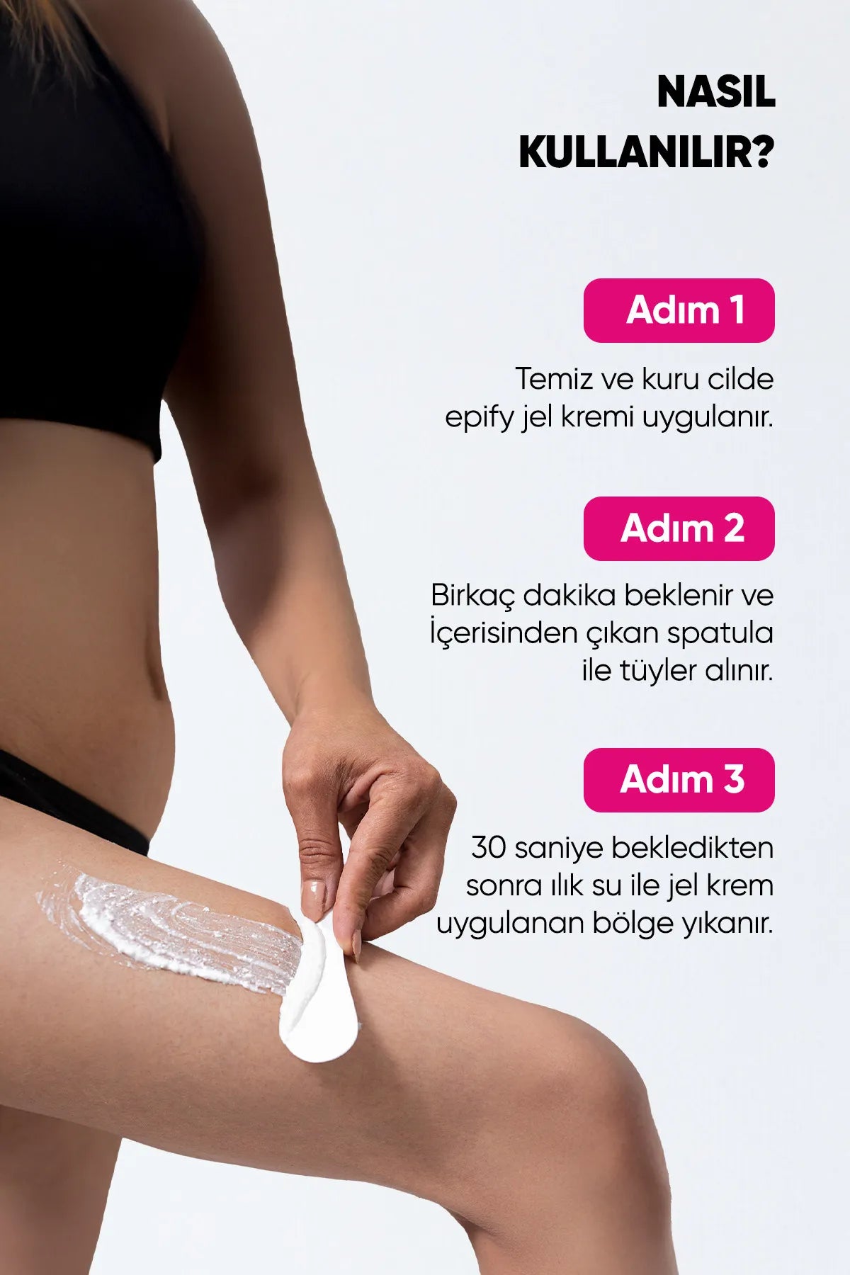 Epify Hair Removal Cream, Ontharingscrème voor de Gevoelige Huid, Effectieve en Zachte Ontharing Voor Het Lichaam, 250 mL