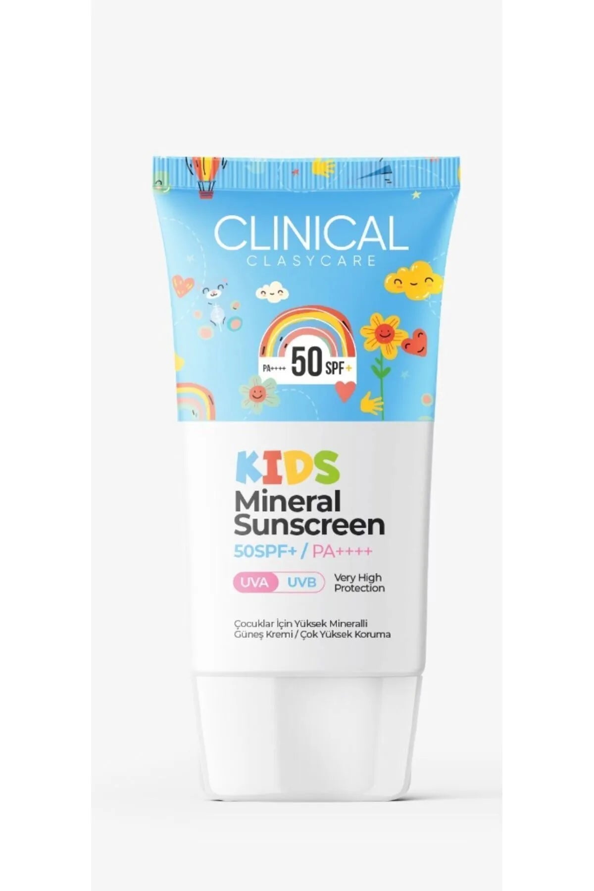 Clasy Care Clinical Zonnebrandcréme Kids 50 SPF+ / PA++++ UVA/UVB met Veel Minerale voor kinderen - Zeer hoge bescherming - 50 ml