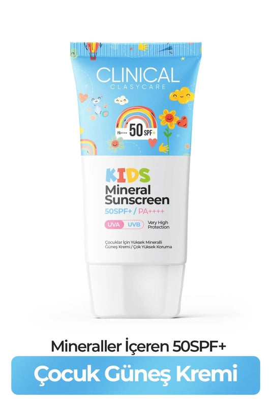 Clasy Care Clinical Zonnebrandcréme Kids 50 SPF+ / PA++++ UVA/UVB met Veel Minerale voor kinderen - Zeer hoge bescherming - 50 ml