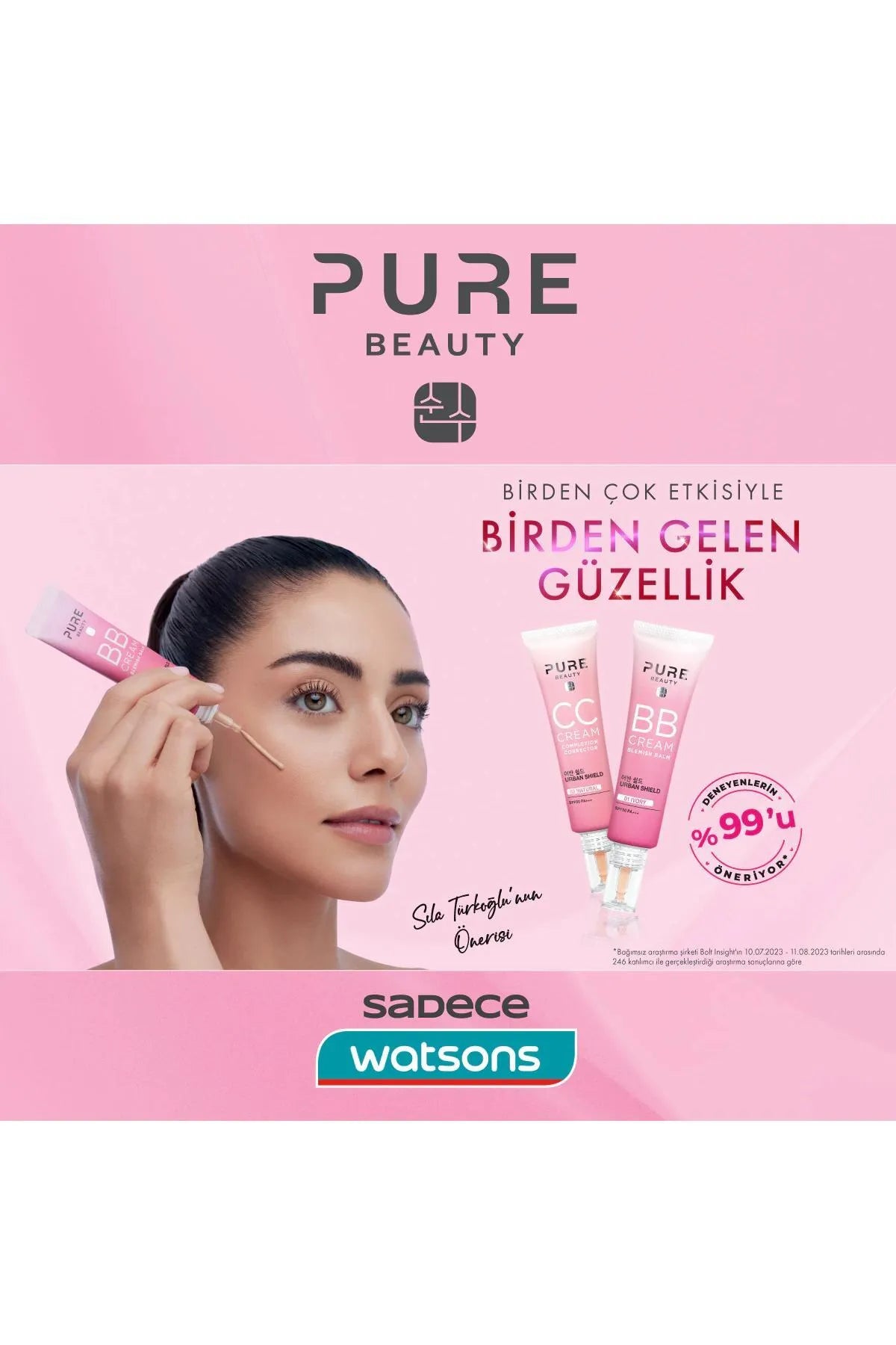 Pure Beauty - BB Cream Blemish Balm - Urban Shield - SPF 50 PA+++ / Lichte huid 01 IVORY - Stralende teint - Volledige dekking van huidoneffenheden & Antioxiderende werking - Gladde huid - Dermatologisch getest - 30 ml