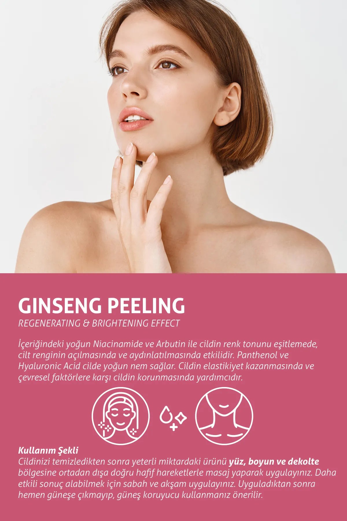 Arab Makeup World Huidblekende & Ginseng Peeling 2-delige set - Anti-donkere Vlekken Verhelderend - Blekend & Vernieuwend - Collageen - Zink Oxide - Arbutine - Vernieuwt huid & Stralende uitstraling - Hyaluronzuur - Niacinamide - 110 ml