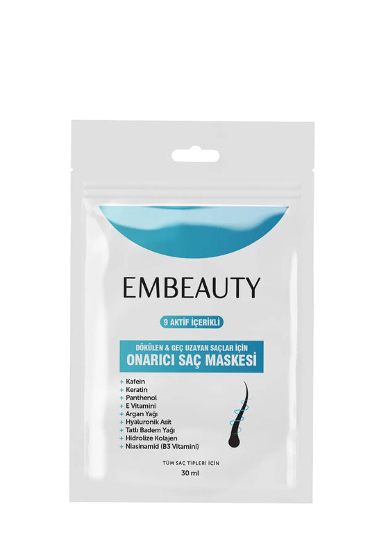 Embeauty Haarmasker 9 Actieve Inhoud - Snelle Haargroei Voller Herstellend Voedende Haarmasker voor Extreem Beschadigd en Uitvallend Haar - Alle haartypen - 30 ml