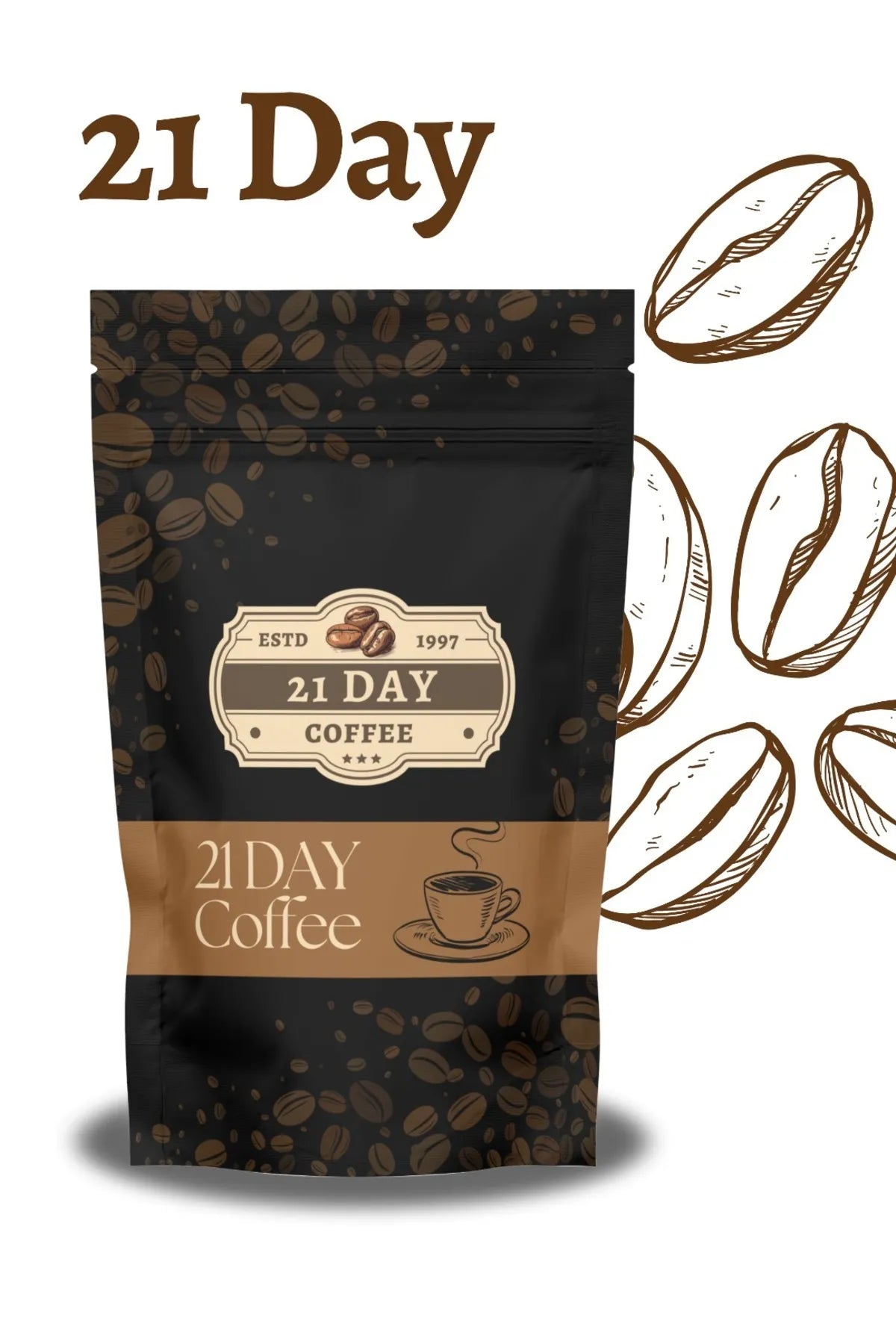 21 DAY 21 Dagen Koffie Coffee Inuline (Hindiba)(Cichoreiwortelvezel) & Bromelaïne Koffie Detox Afvallen 100 gr