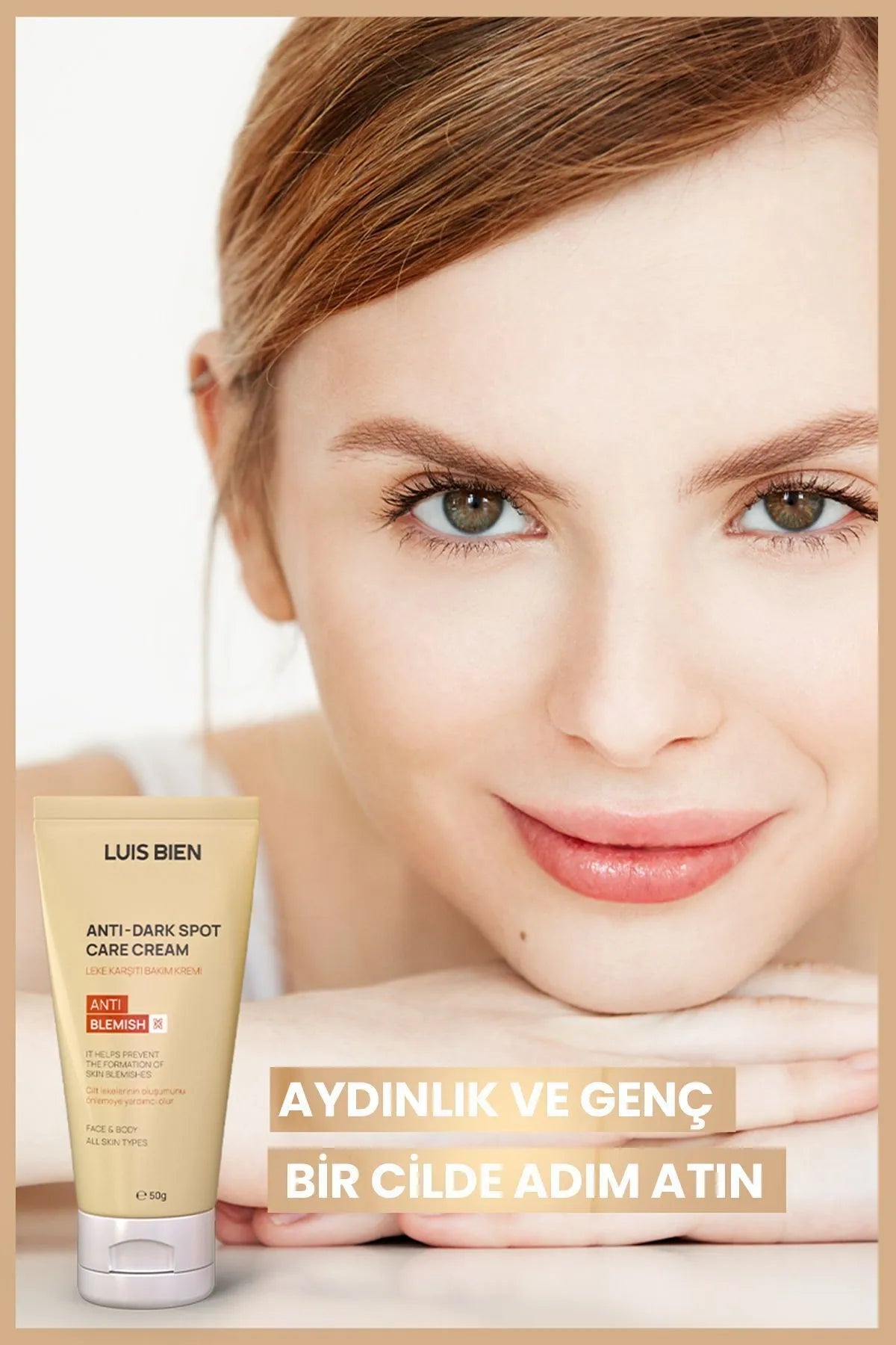 Luis Bien Anti-donkere Vlekken Crème - Helpt beschermen - Pigmentvlekken Crème - Helpt de huidoneffenheden te verminderen en beschermt tegen de schadelijke effecten - Beschermingsfactor SPF 30 UVA/UVB-straling - Alle huidtypen - 50 g