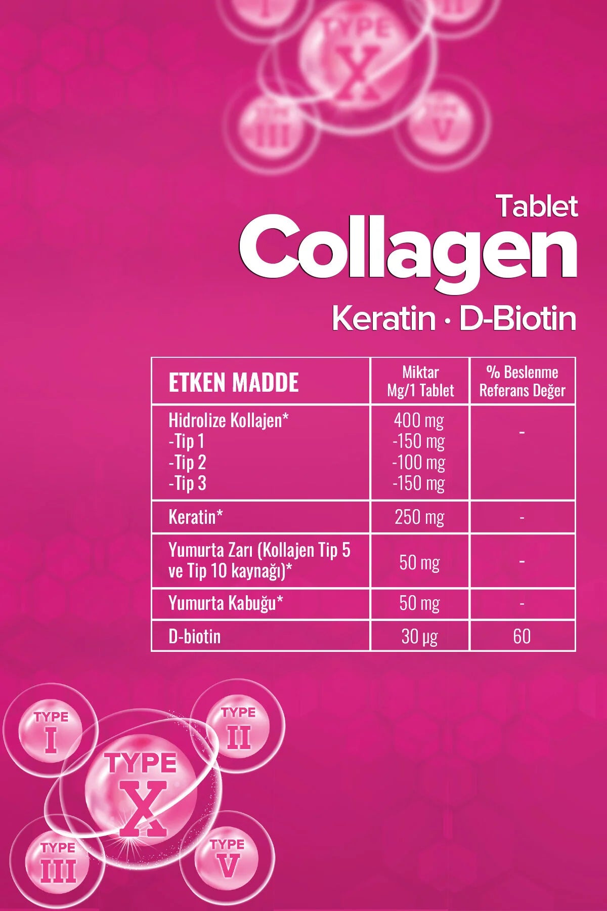 Zühre Ana Multi Collageen Complex 1000 mg - 60 Tabletten