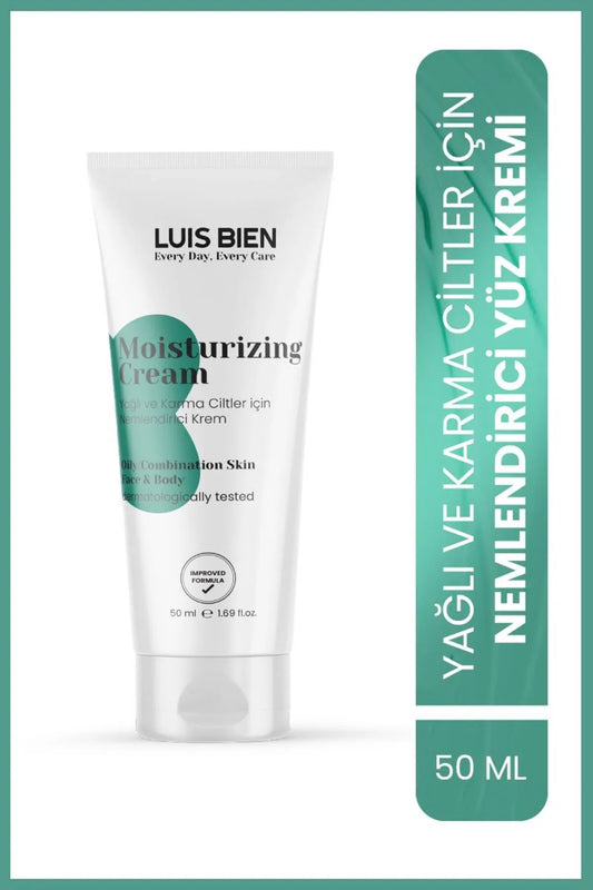 Luis Bien - Moisturizing Cream - Hydraterende Gezichtscrème voor de Vette en Gecombineerde Huid - Hyaluronzuur - Salicylzuur - Dermatologisch getest - 50 ml