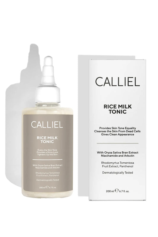CALLIEL RijstMelk Tonic - Verhelderen van de huid - Zorgt voor een elade huidskleur - Vernauwen van poriën - Geeft een schone uitstraling - met Oryza Sativa Bran-extact - Niacinamide en Arbutine - Dermatologisch getest - 200 ml