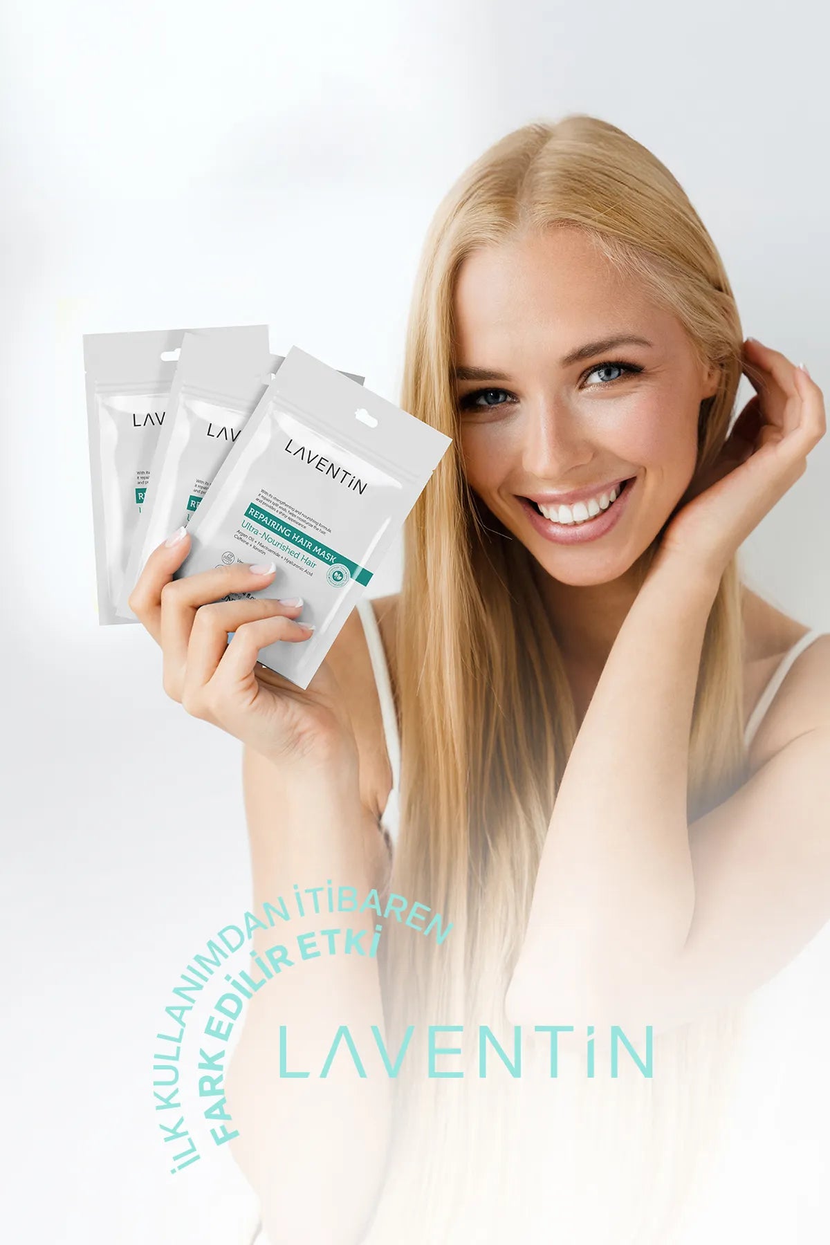 Laventin Haarmasker - Snelle Haargroei - Voedende - Herstellende Haarmasker voor Extreem Beschadigd en Uitvallend Haar - Arganolie - Niacinamide - Hyaluronzuur - Cafeïne - Keratine - Voor Alle haartypen -30 ml
