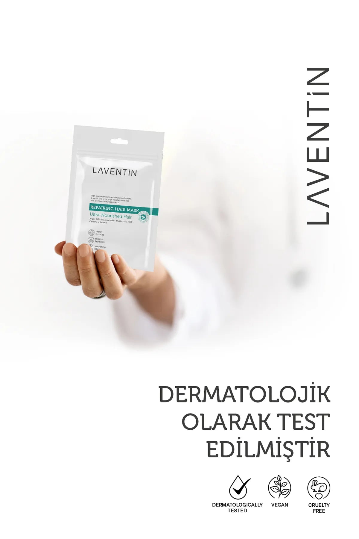 Laventin Haarmasker - Snelle Haargroei - Voedende - Herstellende Haarmasker voor Extreem Beschadigd en Uitvallend Haar - Arganolie - Niacinamide - Hyaluronzuur - Cafeïne - Keratine - Voor Alle haartypen -30 ml