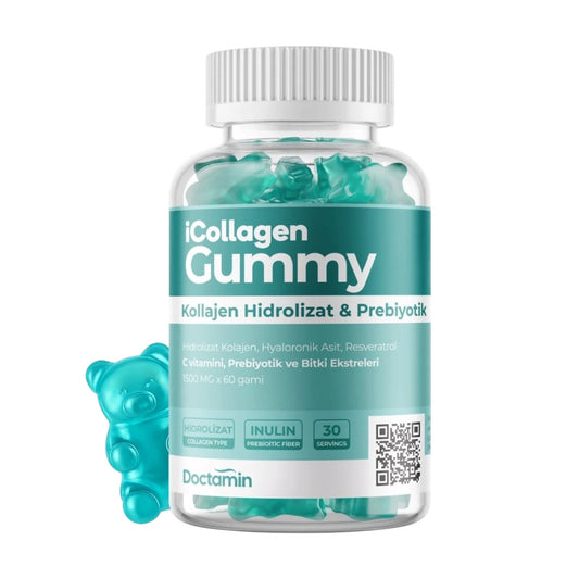 Doctamin iCollagen Gummies – Collageen Hydrolysaat met Vitamine C, Biotine & Q10 – 60 Gummies