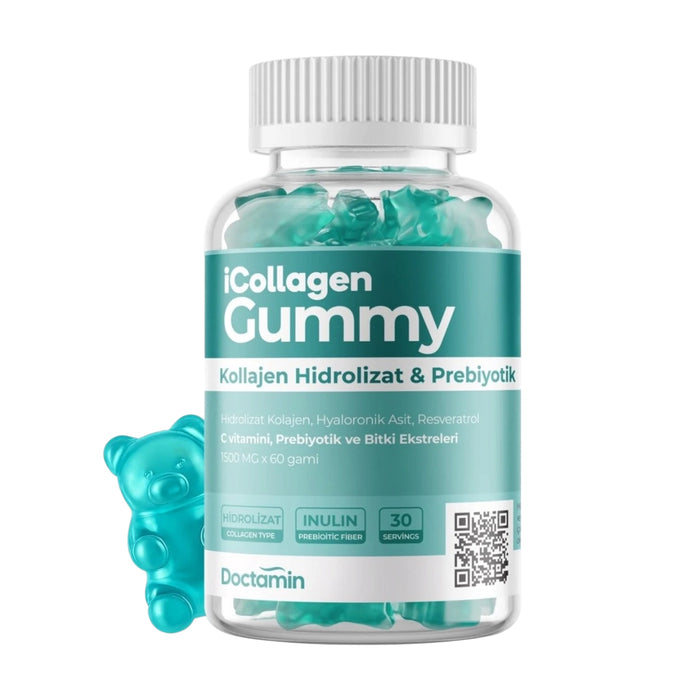 Doctamin iCollagen Gummies – Collageen Hydrolysaat met Vitamine C, Biotine & Q10 – 60 Gummies