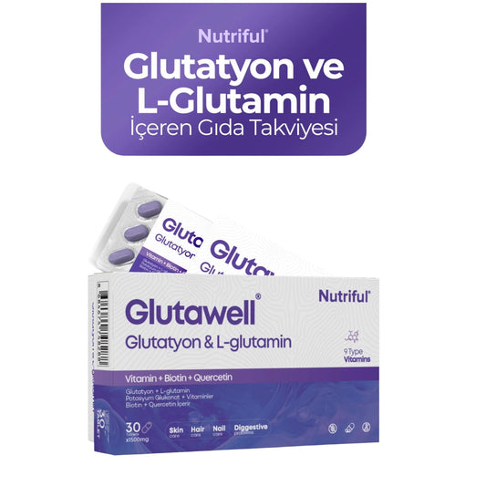 Nutriful GlutaWell Glutathion & L-Glutamine – 2x Dagelijks Supplement Tabletten